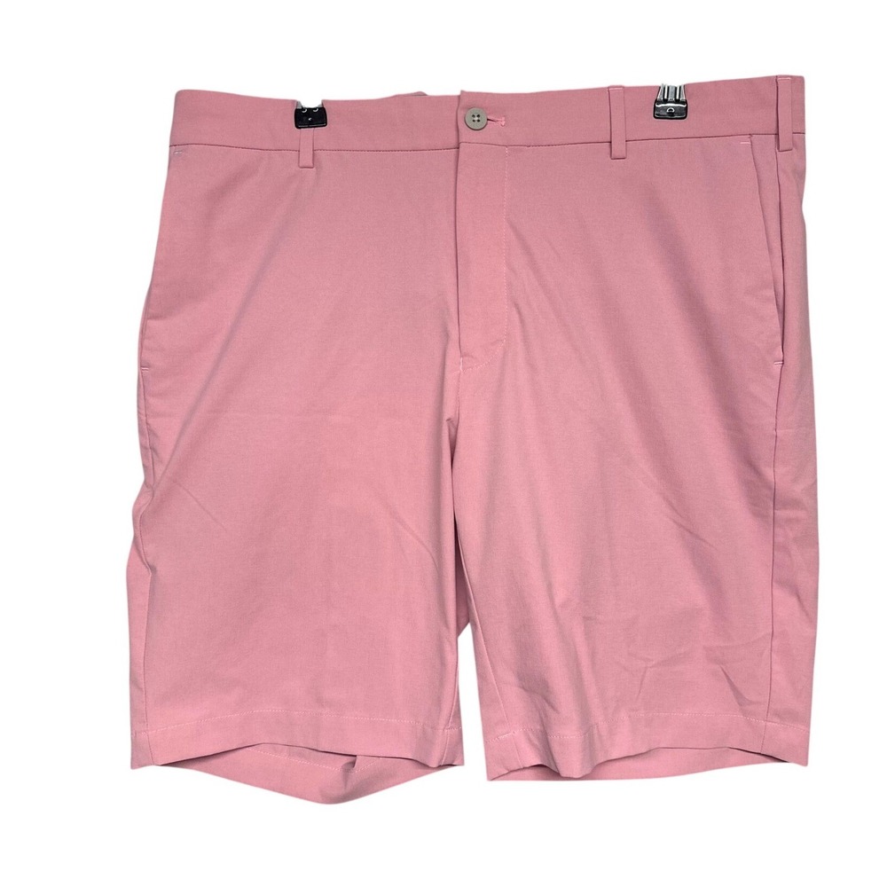Peter Millar Crown Crafted Mens Sz 35 Pink Stealth Golf Shorts Performance Chino